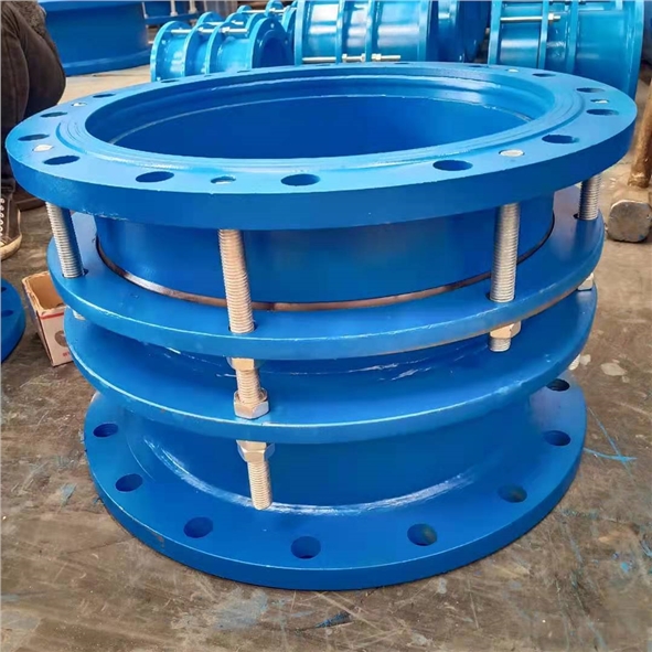 Steel pipe water supply and drainage double flange limit expansion device